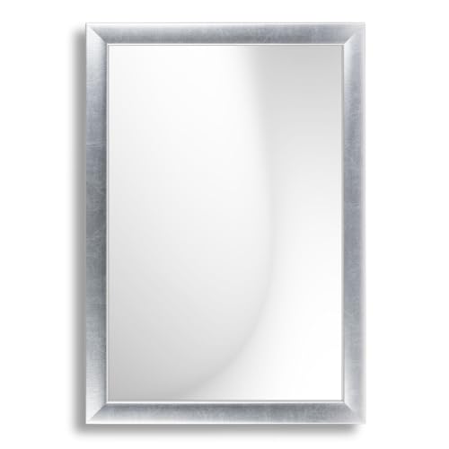 Infantasie 'N°3' Wandspiegel 30x40 cm Spiegel mit Rahmen | Silber | Moderner Spiegel mit 38 mm breitem Holzrahmen | Inkl. Metall Aufhänger und Wandmontagematerial von Infantasie