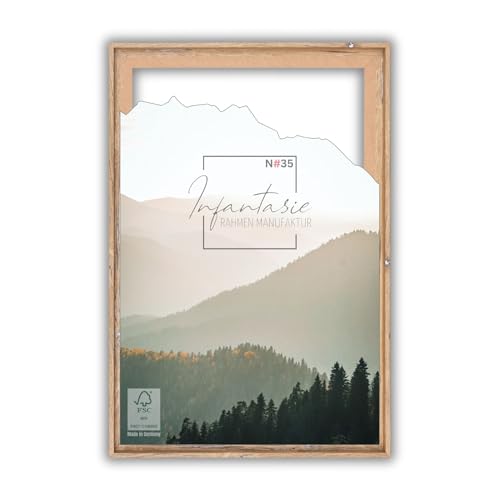 Infantasie 'N°35' Schattenfugenrahmen für 40x50 cm Keilrahmen | Eiche Altholz Silber | MDF-Holz Bilderrahmen für Keilrahmen Leinwände inkl. Aufhänger und Montagematerial Infantasie 'N°35' Schattenfugenrahmen für 40x50 cm Keilrahmen | Eiche Altholz Silber | MDF-Holz Bilderrahmen für Keilrahmen Leinwände inkl. Aufhänger und Montagematerial von Infantasie