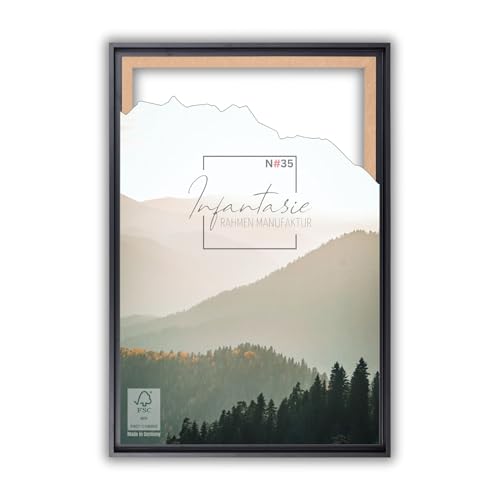 Infantasie 'N°35' Schattenfugenrahmen für 60x70 cm Keilrahmen | Schwarz Matt | MDF-Holz Bilderrahmen für Keilrahmen Leinwände inkl. Aufhänger und Montagematerial Infantasie 'N°35' Schattenfugenrahmen für 60x70 cm Keilrahmen | Schwarz Matt | MDF-Holz Bilderrahmen für Keilrahmen Leinwände inkl. Aufhänger und Montagematerial von Infantasie