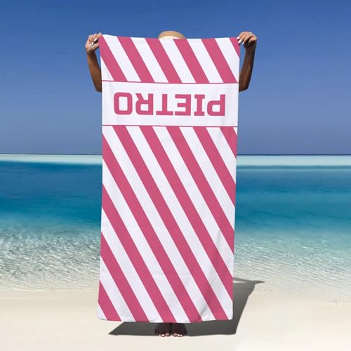 Infiher Personalisiert Strandtuch mit Namen,personalisiertes strandtücher für Kinder Erwachsene,benutzerdefinierte Poly-Mischung Pool Handtuch mikrofaser Strandtuch Geschenk für Mama Frau von Infiher