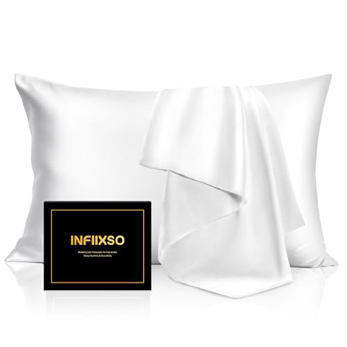 Infiixso Seidenkissenbezüge, Weiß, Standardgröße, 1 Stück Infiixso Seidenkissenbezüge, Weiß, Standardgröße, 1 Stück von Infiixso