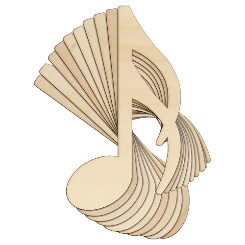 10x Holz Standard Note Semi Quaver Sechzehnte Plain Craft Form 3mm Ply (6 x 3,4 cm, No Loch) von Infinite Crafts Design Resources