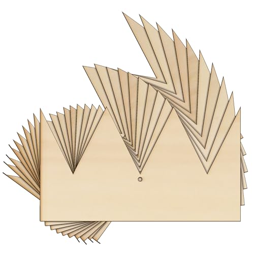 Weihnachtskrone aus Holz, einfache Bastelform, 3 mm, einfache Spitze (15 x 26,4 cm, Loch oben mittig), 10 Stück von Infinite Crafts Design Resources