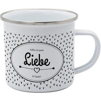 Emaille Becher mit Spruch von Infinite