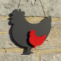 Kreide Tafel Huhn Cockerel Form Für Memos Notizen & Home Decor Farm Henne von InfiniteCraftsDesign