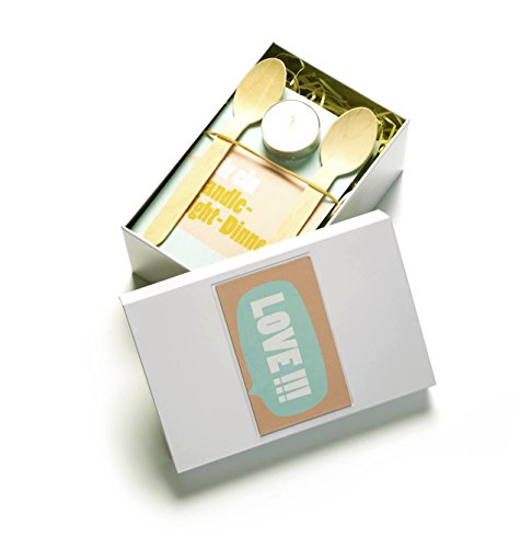 Infinity Boxes Box Candle-Light-Dinner, klein, rechteckig, creme-weiß von Infinity Boxes