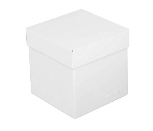 Infinity Boxes Metallbox + Deckel, Metall-Würfel, Creme-weiß, lebensmittelecht, stapelbar, quadratisch, L9,4xB9,4xH9,4 cm von Infinity Boxes