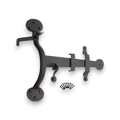 Infinity Decor® 20,3 cm Schmiedeeisen Heavy Duty Suffolk Penny End Daumenriegel für Tore und Türen – handgeschmiedeter Riegel in Bienenwachs-Finish für den Innen- und Außenbereich von Infinity Decor