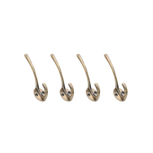 Infinity Decor 4 Stück Vintage Messing Kleiderhaken Kleiderbügel Antik 87 mm – robuste Wandhaken für Kleidung, Handtücher, Mäntel, Hüte und Schlüssel Infinity Decor 4 Stück Vintage Messing Kleiderhaken Kleiderbügel Antik 87 mm – robuste Wandhaken für Kleidung, Handtücher, Mäntel, Hüte und Schlüssel von Infinity Decor