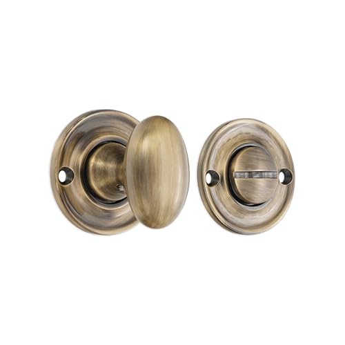 Infinity Decor Antik Messing Slimline Sicherheit Daumenknauf und Entriegelungsschloss Pack mit Notentriegelung – massives Messing Sichtschutzriegel für Badezimmertüren Infinity Decor Antik Messing Slimline Sicherheit Daumenknauf und Entriegelungsschloss Pack mit Notentriegelung – massives Messing Sichtschutzriegel für Badezimmertüren von Infinity Decor