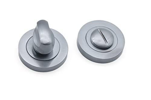 Infinity Decor Badezimmer-Dreh- und Entriegelungsriegel-Set in satiniertem Chrom-Finish – WC-Tür-Daumendreh-Verriegelung für interne Badezimmertüren Infinity Decor Badezimmer-Dreh- und Entriegelungsriegel-Set in satiniertem Chrom-Finish – WC-Tür-Daumendreh-Verriegelung für interne Badezimmertüren von Infinity Decor