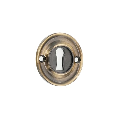 Infinity Decor Slimline Standard-Türschloss, Schlüsselloch-Abdeckplatte, Rosette, 42 mm, antikes Messing-Finish, ideal für vordere Außentüren Infinity Decor Slimline Standard-Türschloss, Schlüsselloch-Abdeckplatte, Rosette, 42 mm, antikes Messing-Finish, ideal für vordere Außentüren von Infinity Decor