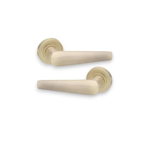 Infinity Decor Türgriff-Set mit runder Rosette, matt, antiker Aero-Form, 130 mm, Durchgangs-Ziehgriffe für Innen- und Außentüren Infinity Decor Türgriff-Set mit runder Rosette, matt, antiker Aero-Form, 130 mm, Durchgangs-Ziehgriffe für Innen- und Außentüren von Infinity Decor