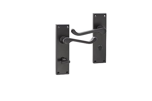 Infinity Decor Türgriffe auf Rückplatte mit Daumenknauf, viktorianischer Stil, mattschwarz, 150 x 40 mm, Türklinke für Innentüren Infinity Decor Türgriffe auf Rückplatte mit Daumenknauf, viktorianischer Stil, mattschwarz, 150 x 40 mm, Türklinke für Innentüren von Infinity Decor