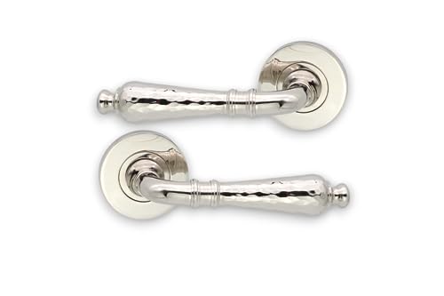 Infinity Decor Türgriffe aus gehämmertem Messing, poliertes Nickel, für den Innen- und Außenbereich Infinity Decor Türgriffe aus gehämmertem Messing, poliertes Nickel, für den Innen- und Außenbereich von Infinity Decor