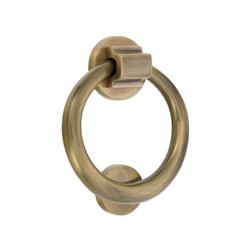 Infinity Decor Türklopfer aus massivem Messing im viktorianischen Stil in antikem Messing-Finish – Premium-Hand-Türklopfer für Eingangstür von Infinity Decor