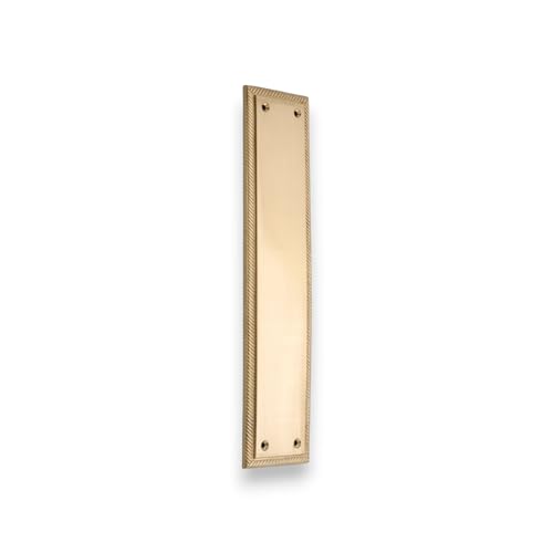 Infinity Decor Türschutz aus satiniertem Messing, georgisches Seilkanten-Design, 280 mm, für Innen- oder Außentüren von Infinity Decor