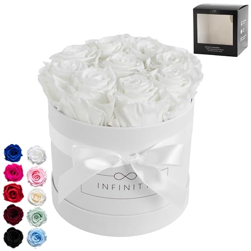 Infinity Flowerbox 2-BW-PW Geschenkartikel, Pure White, Medium von Infinity Flowerbox
