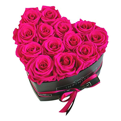 Infinity Flowerbox Heart Konservierte Rose, hot pink von Infinity Flowerbox