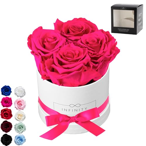 Infinity Flowerbox Small Box (Weiß) Hot Pink Geschenkartikel von Infinity Flowerbox
