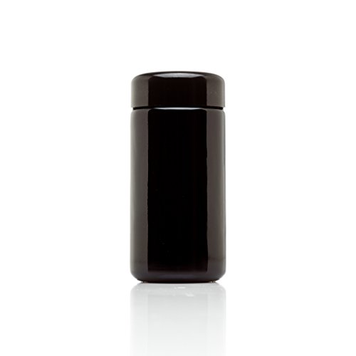 Infinity Jars 100 ml (3.3 FL oz) Tall Black Ultraviolet Refillable Empty Glass Screw Top Jar by Infinity Jars von Infinity Jars