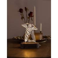 Caduceus Personal Von Hermes Geschenk Für Ärzte Oder Krankenschwestern Name Laser Cut Acryl Usb Lampe Caduceus Personal Von Hermes Geschenk Für Ärzte Oder Krankenschwestern Name Laser Cut Acryl Usb Lampe von InfluentUK