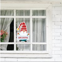 Happy Christmas Wichtel Fensteraufkleber - Weihnachtsaufkleber von InfluentUK