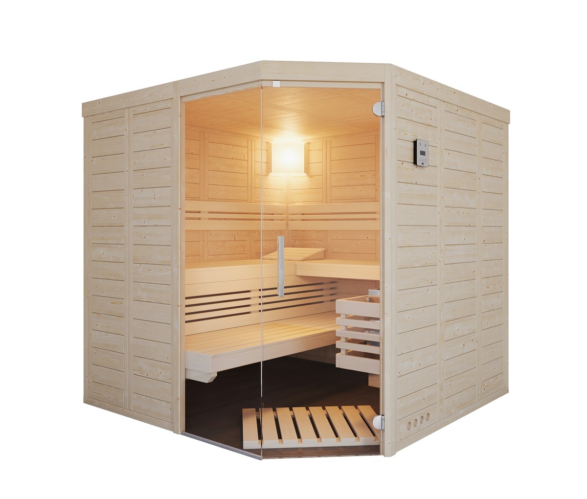 Infraworld Infrarotkabine Solido Complete 209 Ecke Eckeinstieg links von Infraworld