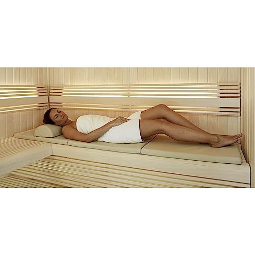 Infraworld Sauna Bankauflage mit antibakteriellem Bezug 195x55x4cm Auflage für Saunabank von Infraworld