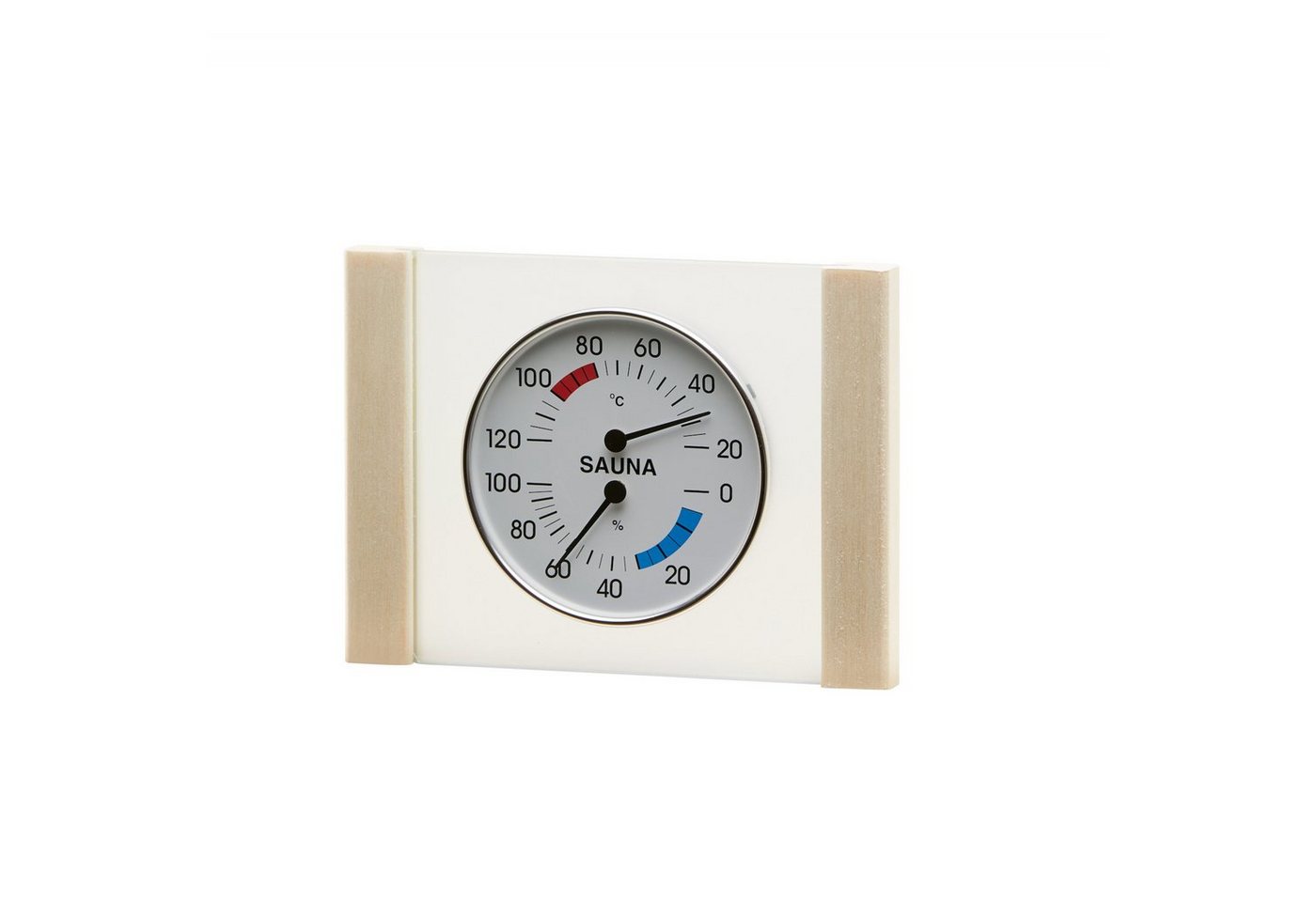 Infraworld Sauna-Sanduhr Infraworld Klimamesser mit Glas Holzrahmen in Espe Sauna Thermometer von Infraworld