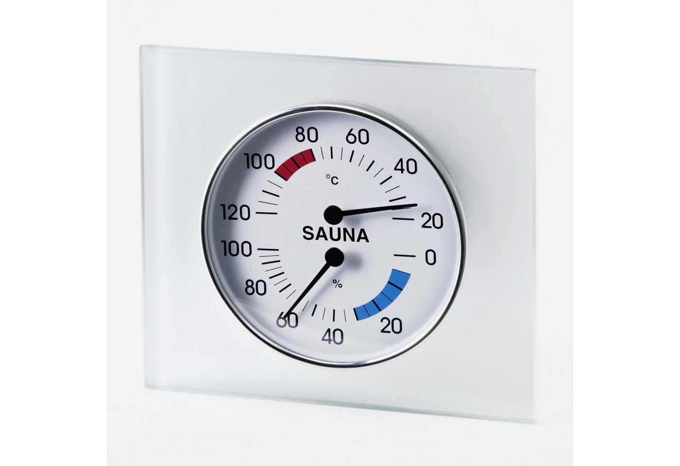 Infraworld Sauna-Sanduhr Infraworld Klimamesser mit Glasrahmen Saunazubehör Saunamessgerät von Infraworld