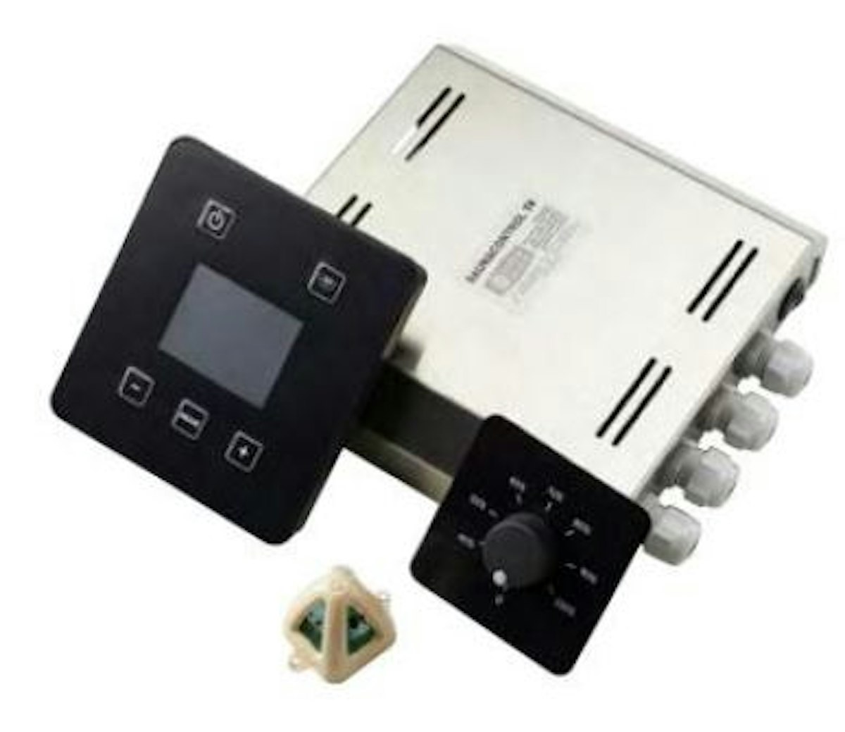 Infraworld Saunasteuerung Saunacontrol T3 für Verdampfer- und Saunaofen, Infrarot-Flächenheizungselemente sowie 2 VITALlight-Infrarotstrahler (Wandmontage) von Infraworld