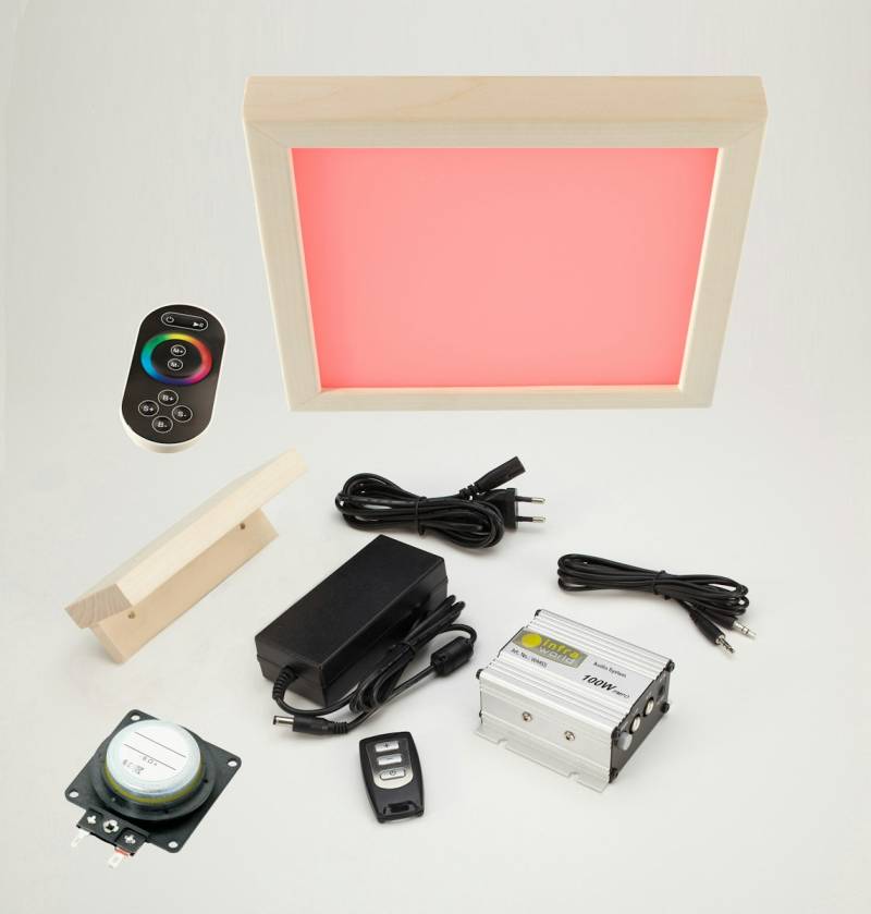 Infraworld Set - LED Farblicht Sion 1A, Audiosystem, Lautsprecher Slim von Infraworld
