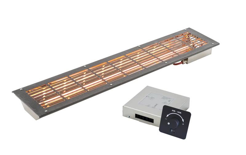 Infraworld VITALlight-IPX4 Infrarotstrahler-Set Easy Control anthrazit gerader Einbau von Infraworld
