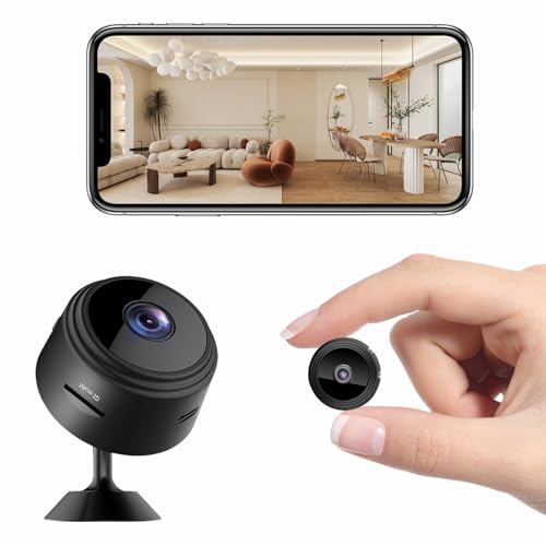Mini Kamera 1080P Kleine Überwachungskamera WLAN Innen Überwachungs Kamera mit Live Übertragung Handy App und Bewegungsmelder für Kompakt WiFi-betrieben Langer Akkulaufzeit für Heim Videoüberwachung Mini Kamera 1080P Kleine Überwachungskamera WLAN Innen Überwachungs Kamera mit Live Übertragung Handy App und Bewegungsmelder für Kompakt WiFi-betrieben Langer Akkulaufzeit für Heim Videoüberwachung von Infun