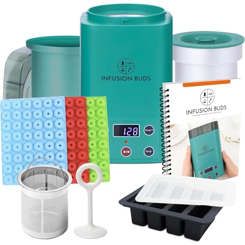 2-in-1 Decarboxylator & Teesieb, Magische Butter-Maschine und Öl-Infuser, kompaktes Design, Kräuter-Rezeptbuch und Zubehör im Lieferumfang enthalten von Infusion Buds