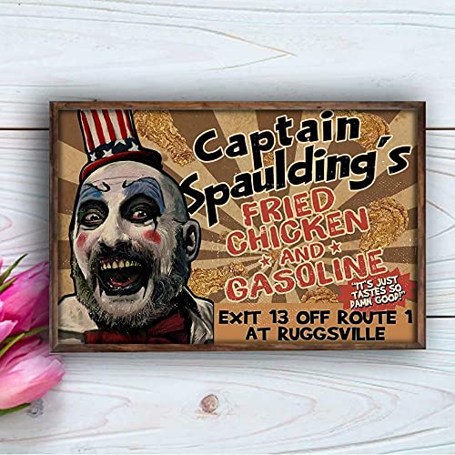Inga Captain Spaulding's Fried Chicken and Gasoline Lustiges Poster Captain Spaulding Blechschild Poster 20,3 x 30,5 cm Inga Captain Spaulding's Fried Chicken and Gasoline Lustiges Poster Captain Spaulding Blechschild Poster 20,3 x 30,5 cm von Inga