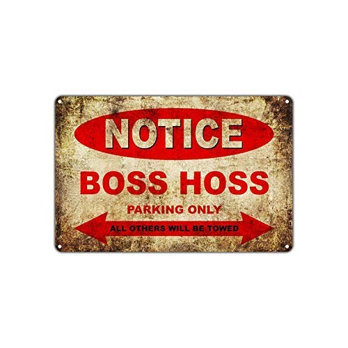 Inga Metallschild Boss Hoss Motorcycles Bikes Only All Other Will Be Towed Warning Caution Hinweisschild 20,3 x 30,5 cm von Inga