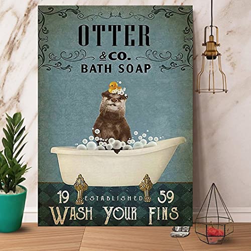 Inga Otter Bath Soap Co Metall-Blechschild Geburtstagsgeschenk 20,3 x 30,5 cm von Inga