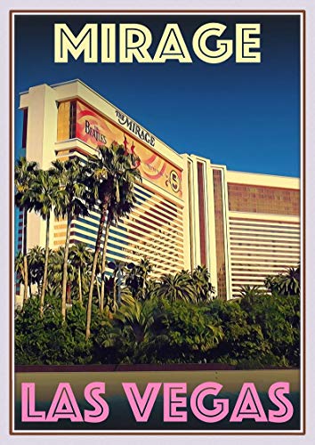 Inga Retro-Vintage-Reise-Poster oder Bild, Mirage Las Vegas, lustiges Geschenk, Metallschild, 20,3 x 30,5 cm Inga Retro-Vintage-Reise-Poster oder Bild, Mirage Las Vegas, lustiges Geschenk, Metallschild, 20,3 x 30,5 cm von Inga