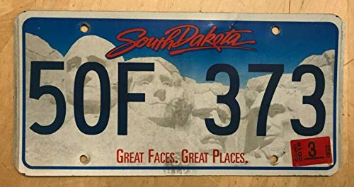Inga South Dakota Graphic Mount Rushmore Auto Nummernschild 50 F 373" Sd Faces Nummernschild 15,2 x 30,5 cm von Inga