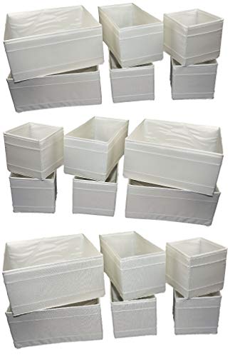 IKEA Aufbewahrungsboxen"Skubb" Faltboxen Regaleinsätze Kisten Schrankordnungssysteme (18er Set, Weiß) von Ingbertson