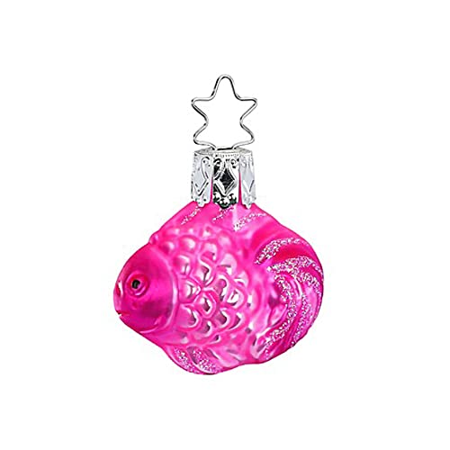 Inge Glas Manufaktur Christbaumschmuck Fisch | Weihnachtsbaumfigur Schwarmfisch aus Glas | Weihnachtskugel Figur (pink) von Inge-glas