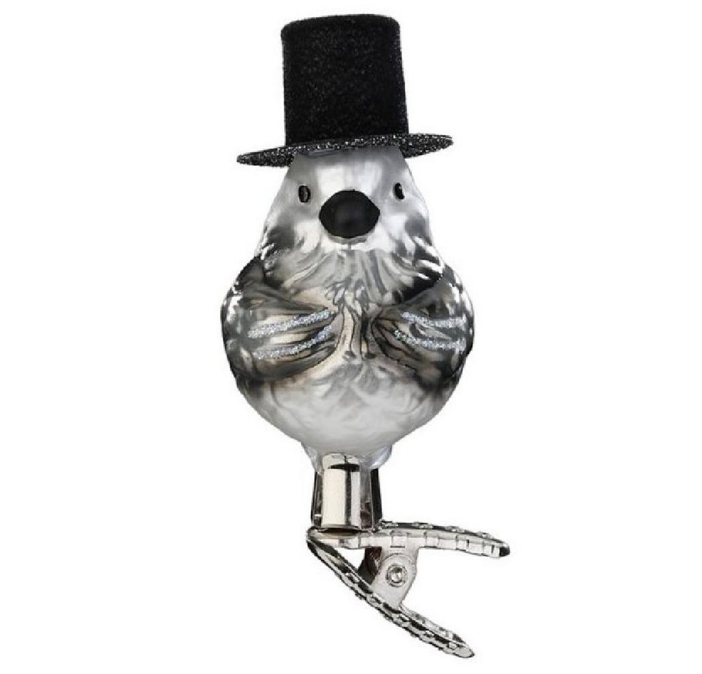 INGE-GLAS® Christbaumschmuck INGE-GLAS Christbaumschmuck Vogel-Bräutigam (7,5cm) von Inge-Glas