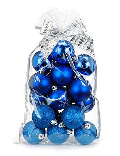 Baumschmuck PVC Kugel 6cm blau Mix 20 Stück im von Inge-glas