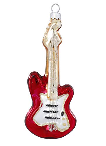 Christbaumschmuck Deko Figuren Weihnachtskugeln Glas - E-Gitarre 15cm Christbaumschmuck Deko Figuren Weihnachtskugeln Glas - E-Gitarre 15cm von Inge-glas