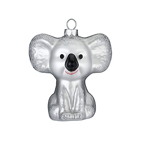 Christbaumschmuck Glas 12cm Koala mit Glitzer Highlights Weihnachtskugeln Wildtiere Silber grau Christbaumschmuck Glas 12cm Koala mit Glitzer Highlights Weihnachtskugeln Wildtiere Silber grau von Inge-glas
