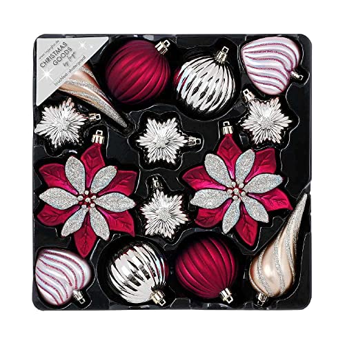 Christbaumschmuck Weihnachtskugeln Formen bruchfest | Formensortiment Weihnachtsschmuck | Kunststoff Kugeln (Berry Mix) von Inge-glas