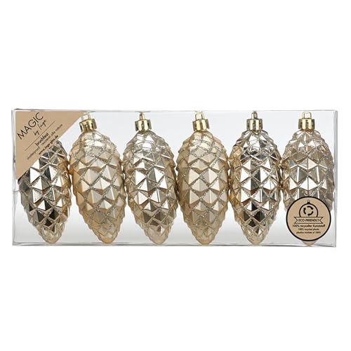 Christbaumschmuck Zapfen 9cm Kunststoff 8er Set - matt & glänzend mit Glitzer - bruchsichere Christbaumkugeln für Weihnachtsbaum - Weihnachtskugeln & Weihnachtsbaumschmuck Champagner - Creamy Gold Christbaumschmuck Zapfen 9cm Kunststoff 8er Set - matt & glänzend mit Glitzer - bruchsichere Christbaumkugeln für Weihnachtsbaum - Weihnachtskugeln & Weihnachtsbaumschmuck Champagner - Creamy Gold von Inge-glas
