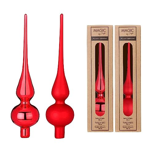 Inge-glas Christbaumspitze Glas 26cm x 1 Stück Matt oder Glanz Sortiert rot Merry Red Inge-glas Christbaumspitze Glas 26cm x 1 Stück Matt oder Glanz Sortiert rot Merry Red von Inge-glas